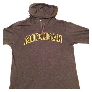 University of Michigan long sleeve, hooded top